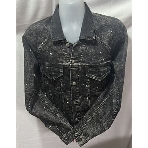 Dead Than Cool‎ Distressed Jean Jacket Unique Rare Size Med